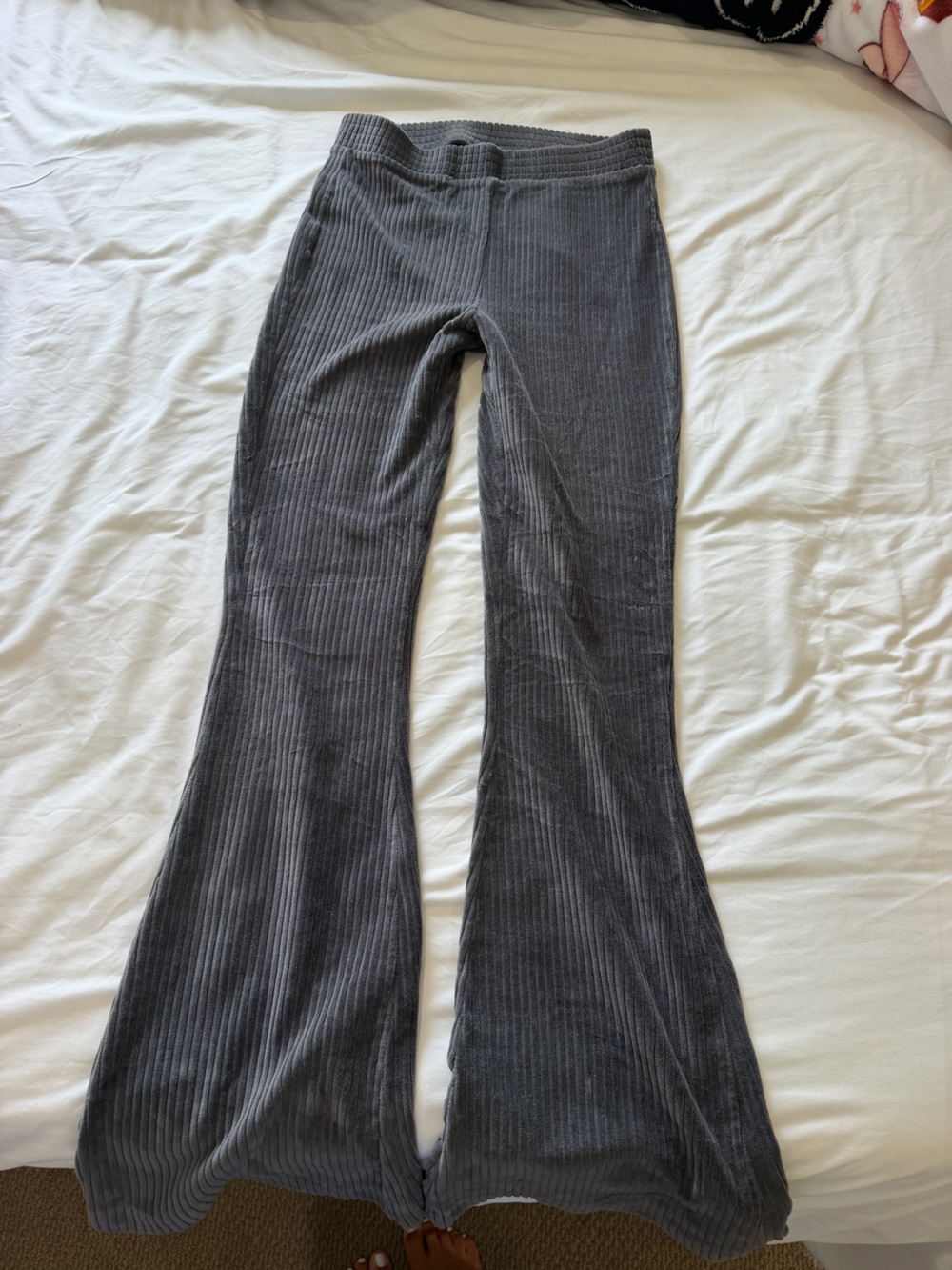 aerie Dark Gray Ribbed Lounge Pants